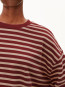 Frankaa maarlen stripe sweat velvet red 