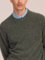 Gavin crew pullover dark army 