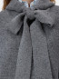 Hoodie with bow tie dk grey mel 