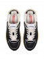 Hyperway low man sneaker black silver 