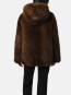Katin mink hooded coat mink 