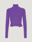 Knit cropped sweater bright purple 