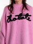 Knit oversize logo jumper begonia pink 
