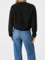 Limo fluffy knit cardigan black 