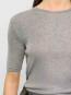 Lyocell wool short sleeve top mid grey 