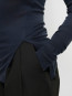 Lyocell wool turtleneck top indigo noir 