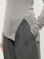 Lyocell wool turtleneck top mid grey 