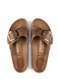 Madrid big buckle sandals cognac 