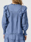 Mauri s voile blouse smoke blue 