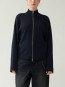 Merino wool zip trough cardigan night 