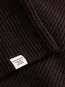 Hagen wool cotton rib cardigan dk purple 
