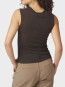 Nimbi fine rib top dark brown 