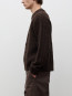 Nordhavn aran crewneck sweater brown 