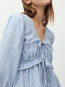 Pipa-m blouese blue zinnia stripe M