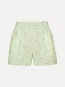Poplin shorts gleam green comb 