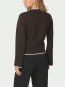 Quiana two-way zip knit jacket dk brown 