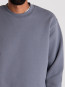 Relaxed loopback crewneck soft steel 