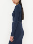 Rib longsleeve top navy blaze 
