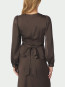 Rista heavy sateen blouse dark brown 