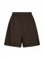 Shala linen shorts dark brown 