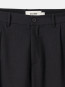 Tapered pleated melange pants black mel 