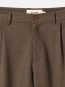 Tapered pleated melange pants brown mel 