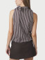 Veda wide stripe top dk brown 