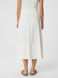 Yara long poplin skirt white L
