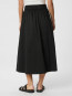 Yara long poplin skirt black 