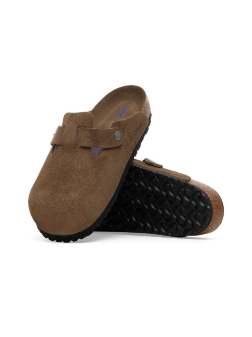 Boston suede sandals dark tea 