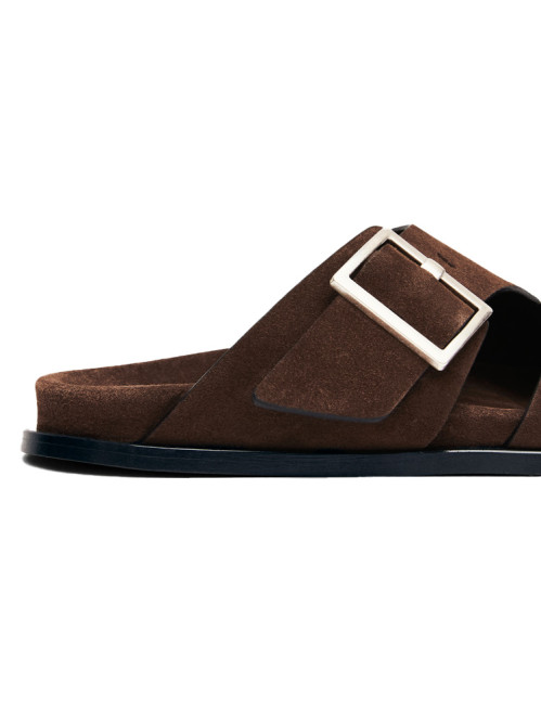 Alba sandals suede brown leather 