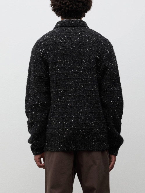 Aldrup donegal square cardigan charcoal 