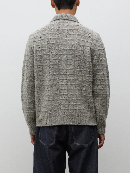 Aldrup donegal square cardigan lt grey mel 
