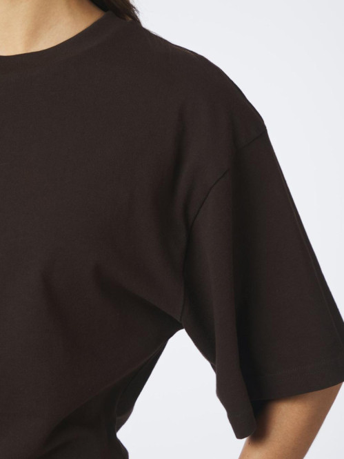 Alira boxy tee dark brown 