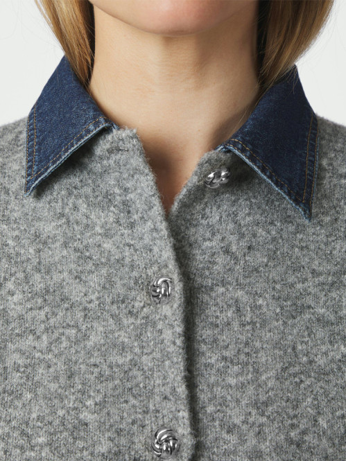 Amoria knit cardigan grey mel 