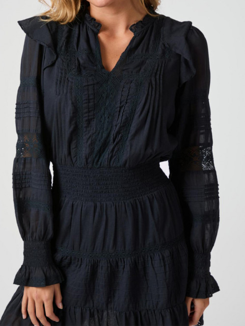 Aran s voile dress navy L