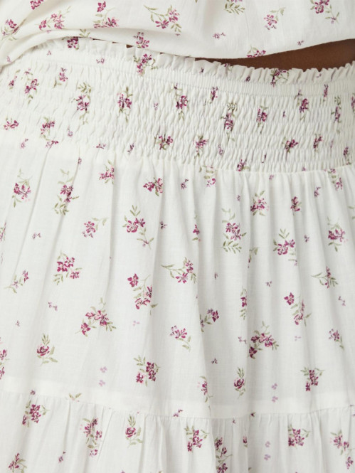Asta smali blossom skirt creme 