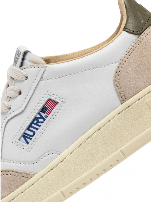 Medalist wmns sneaker suede wht cvrt green 
