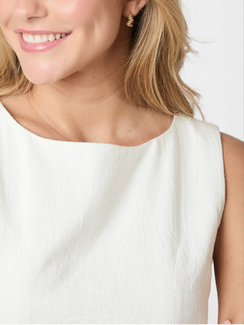Bruna ramie dress off white 