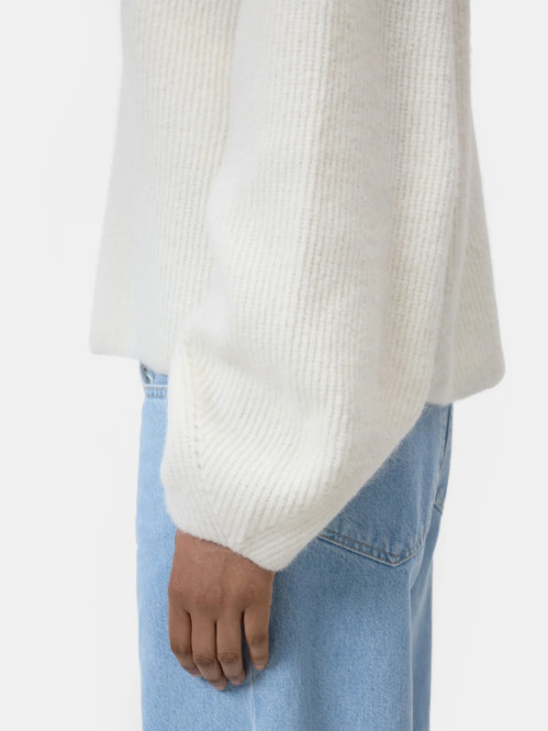 W knit crew neck pullover whipped S