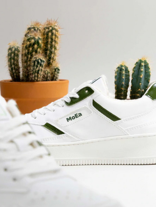 MoEa cactus sneaker white green 