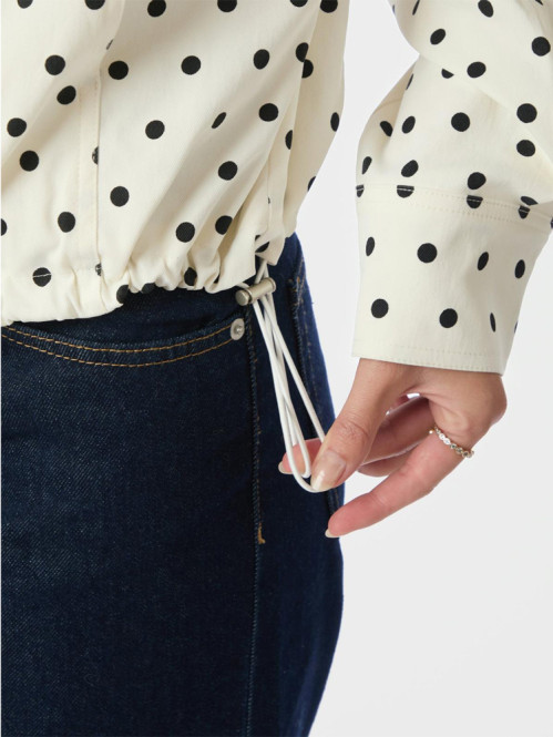 Callisa dot jacket white XS