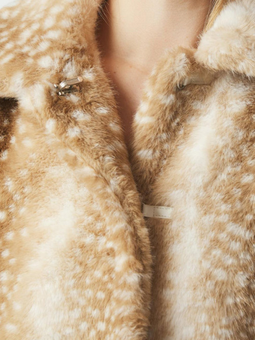 Camina faux fur jacket beige 