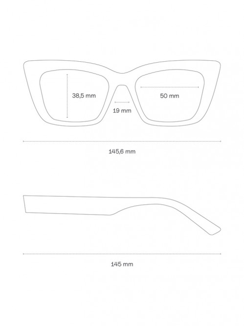 Cassis sunglass transparent caramel brown 