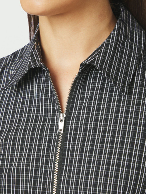 Cathy zip shirt black S