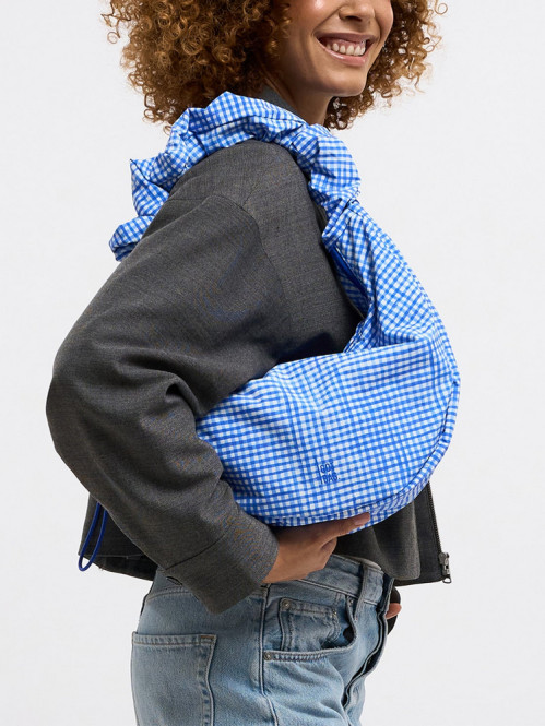 Moon bag ruffle vichy cobalt 