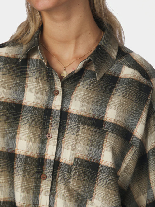 Dalma flannel check shirt army 