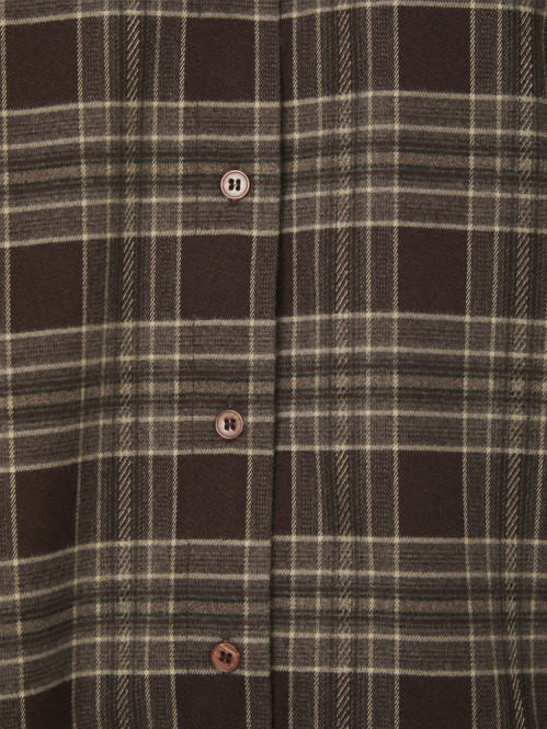 Dita flannel check shirt brown 