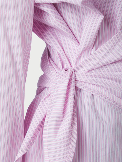Dita scarf stripe blouse light pink 