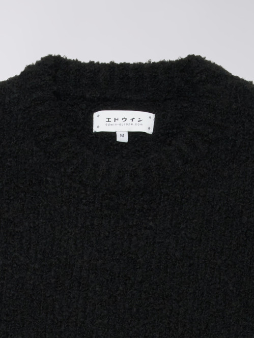 Dun textured sweater black wash 